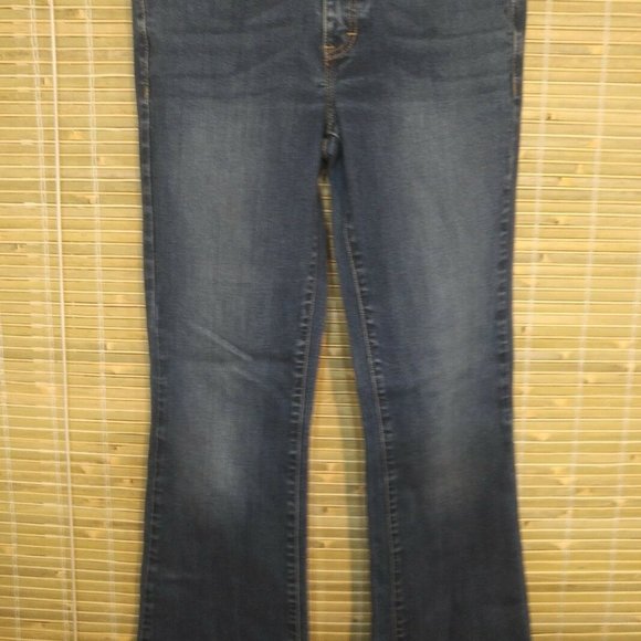 CALVIN KLEIN WOMEN'S DENIM BLUE JEANS FLARE SIZE 8 - Picture 2 of 7
